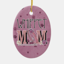 Whippet MOM Christmas Ornaments