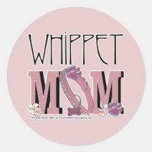 Whippet MOM Round Sticker