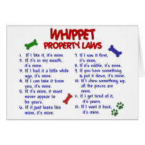 WHIPPET Property Laws 2 Greeting Card