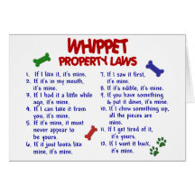 WHIPPET Property Laws 2 Greeting Card