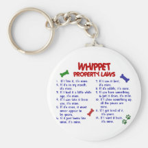 WHIPPET Property Laws 2 Keychains