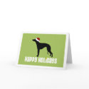 Whippet Santa Hat cards