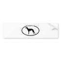 Whippet Silhouette Black Bumper Sticker bumper stickers