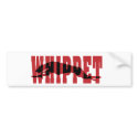 Whippet silhouette bumper stickers by DDGraphix Whippet silhouette bumper stickers