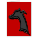 Whippet Silhouette Card