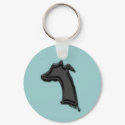 Whippet Silhouette keychains
