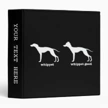 Whippet, Whippet Good Funny Dog Breed Vinyl Binder