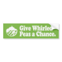 Whirled Peas bumper stickers by stickerrick Whirled Peas bumper stickers