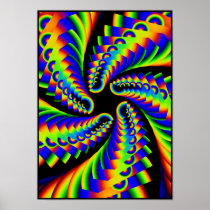whirling rainbow pentacle 4 posters