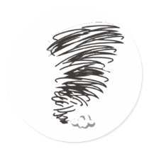 Whirling Tornado Round Sticker