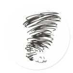 Whirling Tornado Round Sticker