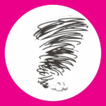 Whirling Tornado Round Sticker