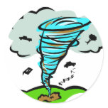 Whirling Torndao Round Stickers