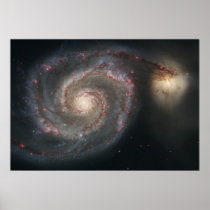Whirlpool Galaxy (M51) and Companion Galaxy Posters