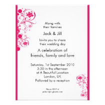 Whirls (pink) 4.25x5.5 invitations