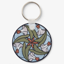 Whirly Twirly Decorative Floral Key Chain keychains