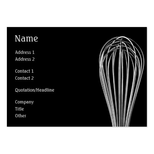 Whisk Profile Card Business Card Templates (front side)