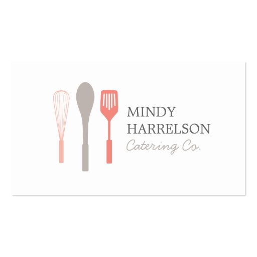 WHISK SPOON SPATULA LOGO II for Bakery, Catering Business Card (front side)