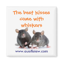 Whisker Kisses (rat) Magnets