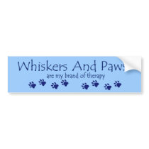 Whiskers Therapy Bumper Sticker bumper stickers