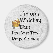 Whiskey Diet Refrigerator Magnet
