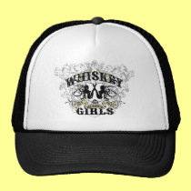 Whiskey Girls Shield Trucker Hat hats