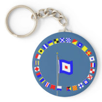 Whiskey Require Medical Assistance Signal Flag Keychains