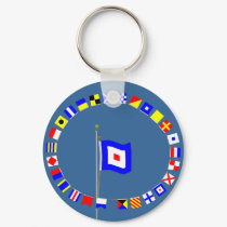 Whiskey Require Medical Assistance Signal Flag keychains by sailorpatp Whiskey Require Medical Assistance Signal Flag keychains