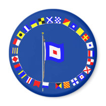 Whiskey Require Medical Assistance Signal Flag Refrigerator Magnets