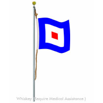 Whiskey Require Medical Assistance Signal Flag t-shirts by sailorpatp Whiskey Require Medical Assistance Signal Flag t-shirts