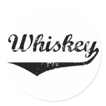 Whiskey Round Stickers
