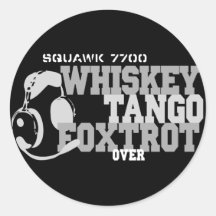 Whiskey Tango Foxtrot - Aviation Humor Sticker