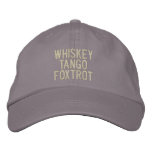 Whiskey Tango Foxtrot Pilot Hat Embroidered Baseball Cap