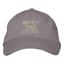 Whiskey Tango Foxtrot Pilot Hat Embroidered Baseball Cap