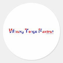 Whiskey Tango Foxtrot Round Sticker