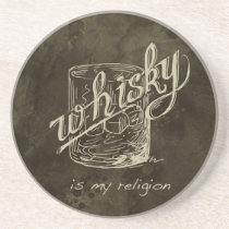 Whisky is my religion! coasters