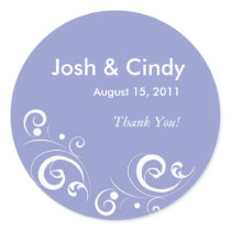 Whisper Light Purple Wedding Stickers stickers