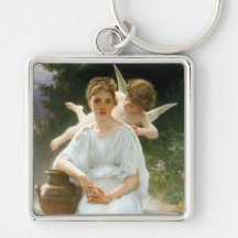 Whisperings of Love, William Adolphe Bouguereau Keychains