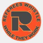 Whistle While You Work Round Sticker