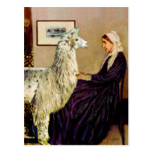 Whistler's Mother's Llama Post Card