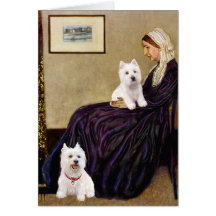 Whistlers Mom - Westies 3 and 11 Greeting Cards