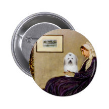 Whistlers Mother - Coton de Tulear 2 Button