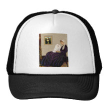 Whistlers Mother - White Persian cat Mesh Hat