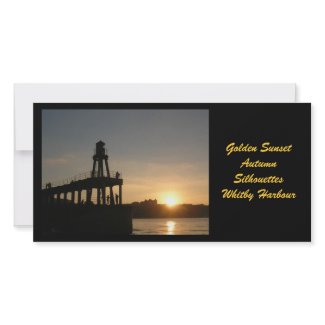 Whitby Sunset Photocard Customized Photo Card