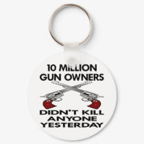 White 10 Million Gun Owners Kill keychains by WhiteTiger_LLC White 10 Million Gun Owners Kill keychains