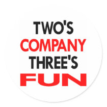 White 2 Company 3 Fun Round Stickers