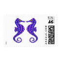 White 2 Seahorses postage