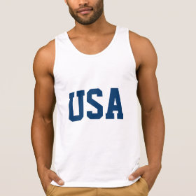 White 4th of July tank top t shirt | USA apparel Tanks