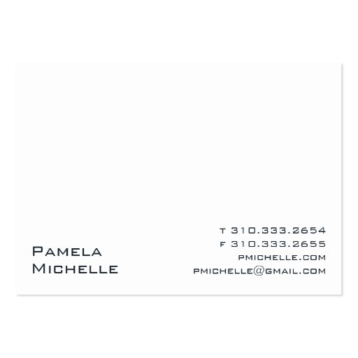White #500 business card (front side)