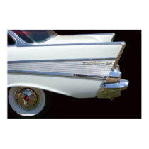 White 57 Chevy Fins posters by Photoartproducts White 57 Chevy Fins posters